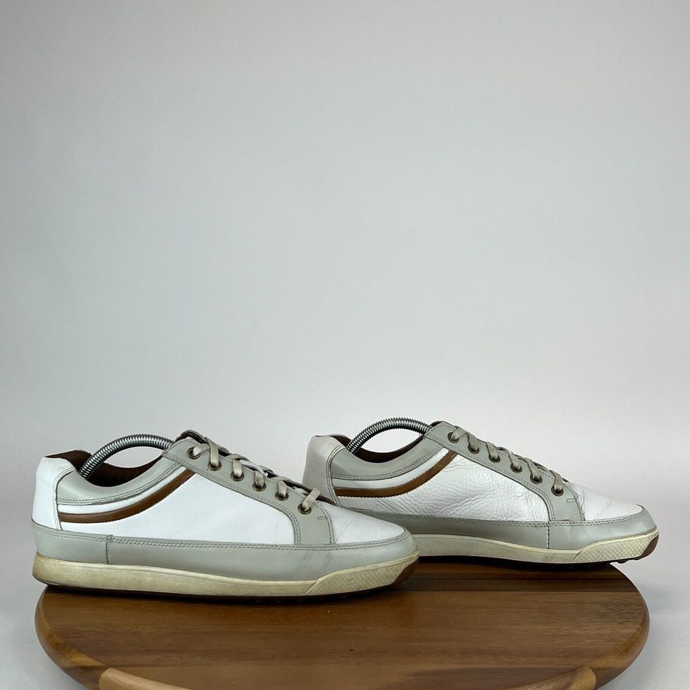 FootJoy Men's Contour White Leather Spikeless Golf Shoes Sneakers Size 9‎ M GUC